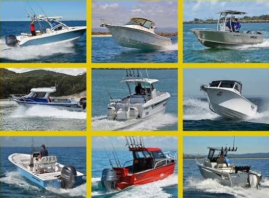 collage of pre owned boats